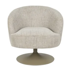No name RENATE Fauteuil pivotant en tissu et métal