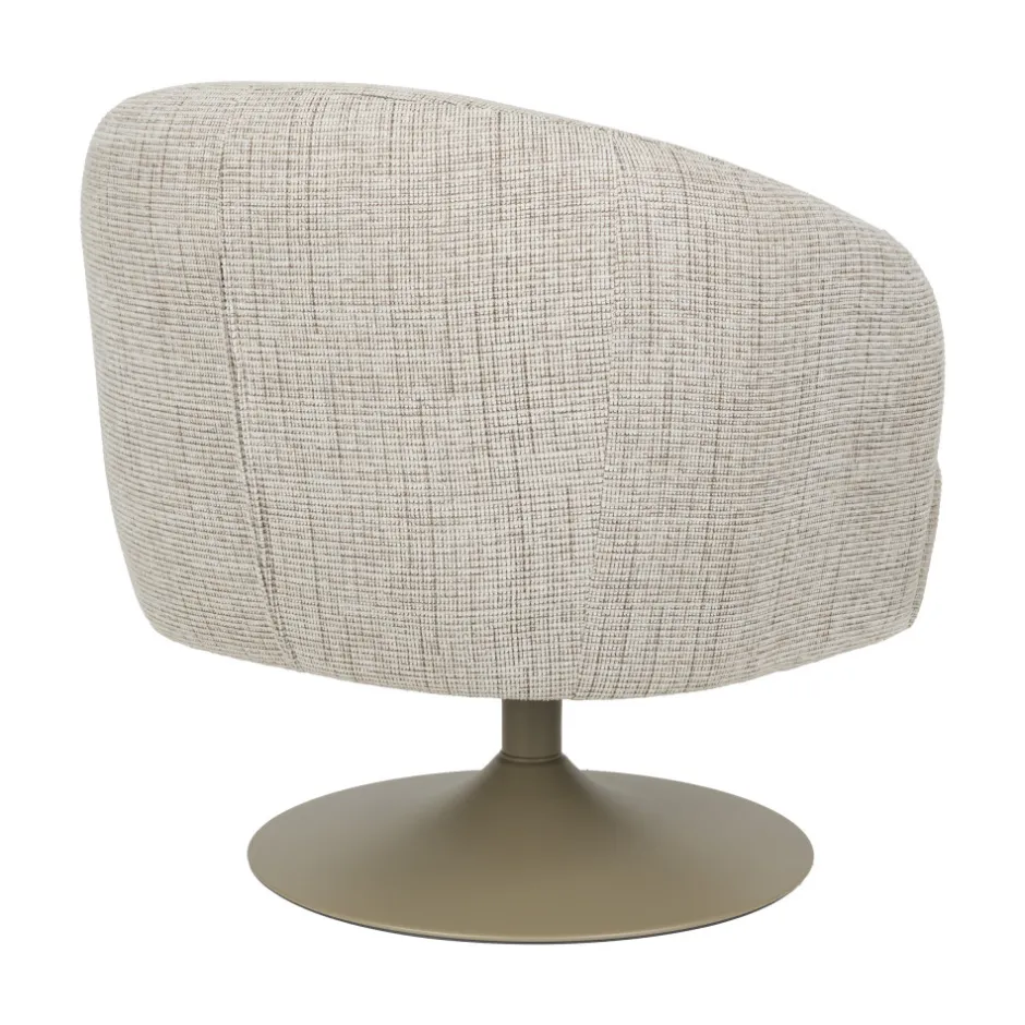 No name RENATE Fauteuil pivotant en tissu et métal