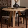 New Woood RHONDA Table à manger 4 personnes ronde en bois