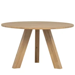 New Woood RHONDA Table à manger 4 personnes ronde en bois