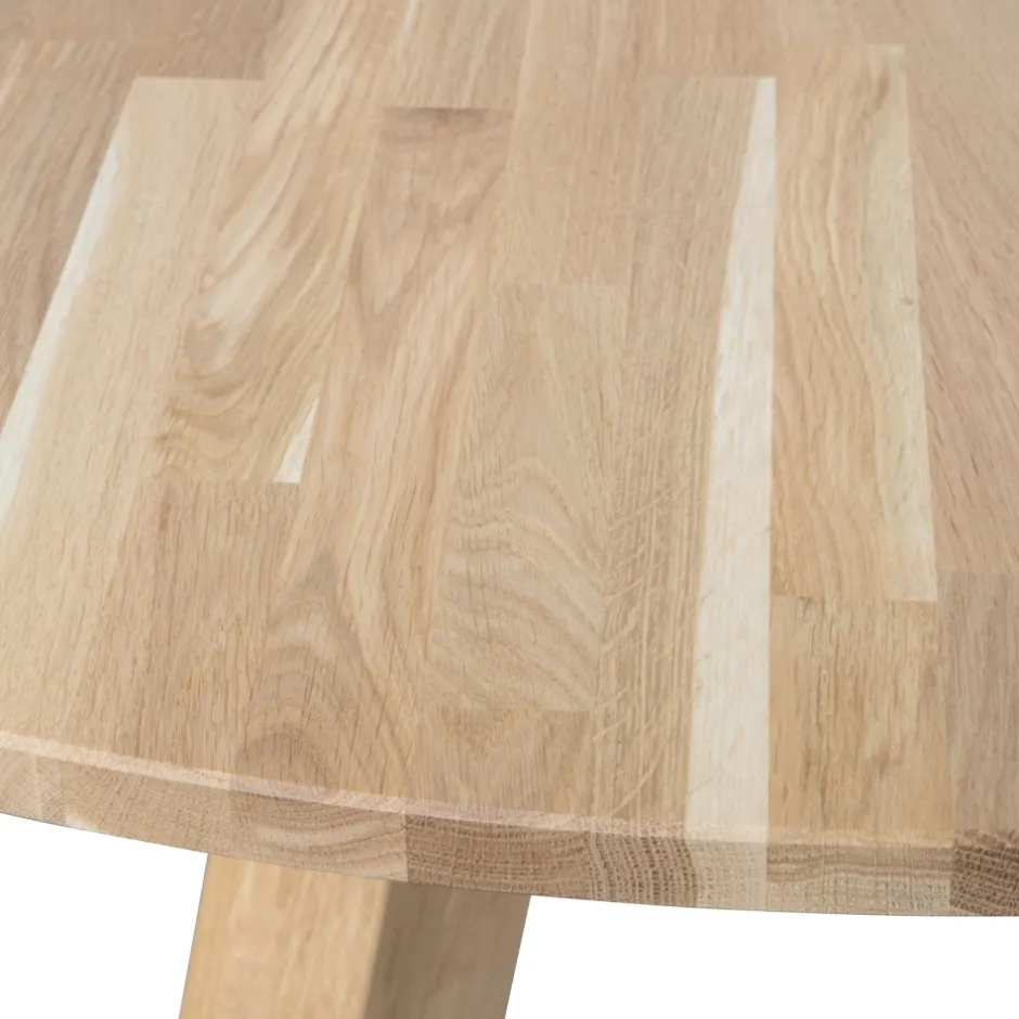 New Woood RHONDA Table à manger 4 personnes ronde en bois