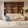 Discount Drawer RIKA Table basse en verre pieds chrome