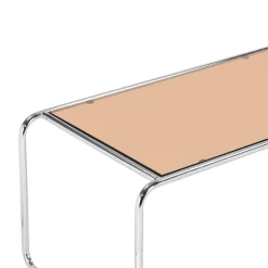Discount Drawer RIKA Table basse en verre pieds chrome