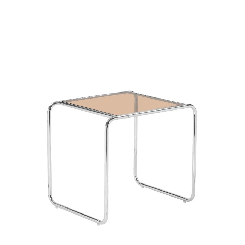 Drawer RIKA Table d'appoint en verre pieds chrome