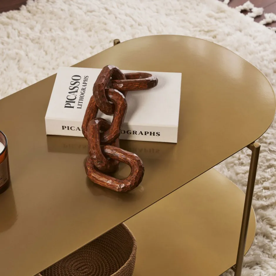 Best Drawer RILO Table basse ovale en métal 100x51cm