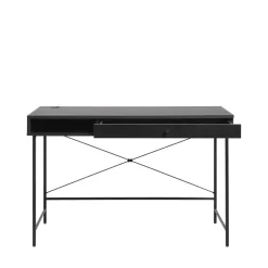 Discount No name RINTO Bureau 1 tiroir 1 niche en bois et métal L120cm