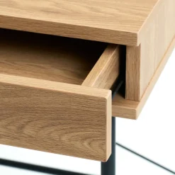 Discount No name RINTO Bureau 1 tiroir 1 niche en bois et métal L120cm
