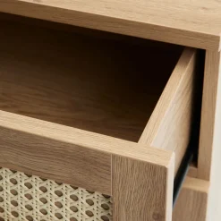 Discount No name RINTO Commode 3 tiroirs en bois et métal L80cm