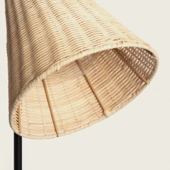 Sale Drawer RIO Lampadaire en métal avec abat-jour en rotin H151cm