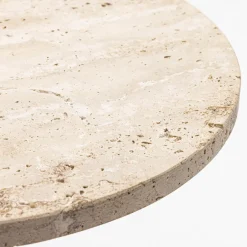 Sale Drawer RITO Table d'appoint en métal et travertin ø35cm