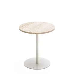 Hot Drawer RITO Table d'appoint en métal et travertin ø40cm