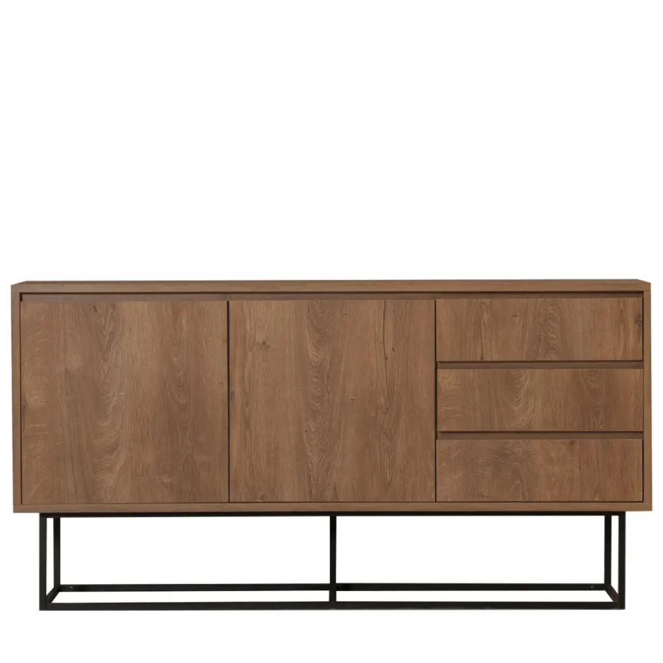 Clearance Drawer ROA Buffet 2 portes en bois et métal L140cm