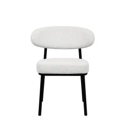 Online Drawer RODE Lot de 2 chaises en tissu bouclette, bois et métal