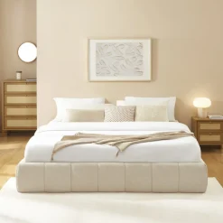 Online No name ROMEO Lit coffre en tissu chenille 180x200cm