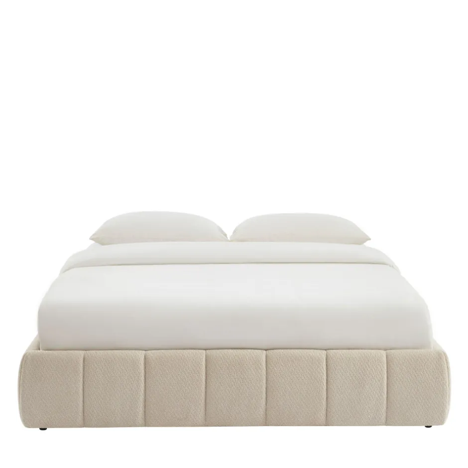 Outlet No name ROMEO Lit coffre en tissu chenille 160x200cm
