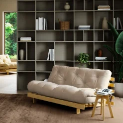 Online Karup Design ROOTS Canapé convertible 160x200cm en bois naturel et tissu