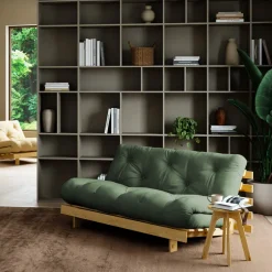 Online Karup Design ROOTS Canapé convertible 160x200cm en bois naturel et tissu