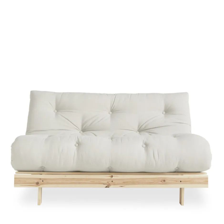Karup Design ROOTS Canapé convertible 140x200cm en bois naturel et tissu