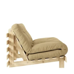 Karup Design ROOTS Canapé convertible 140x200cm en bois naturel et tissu