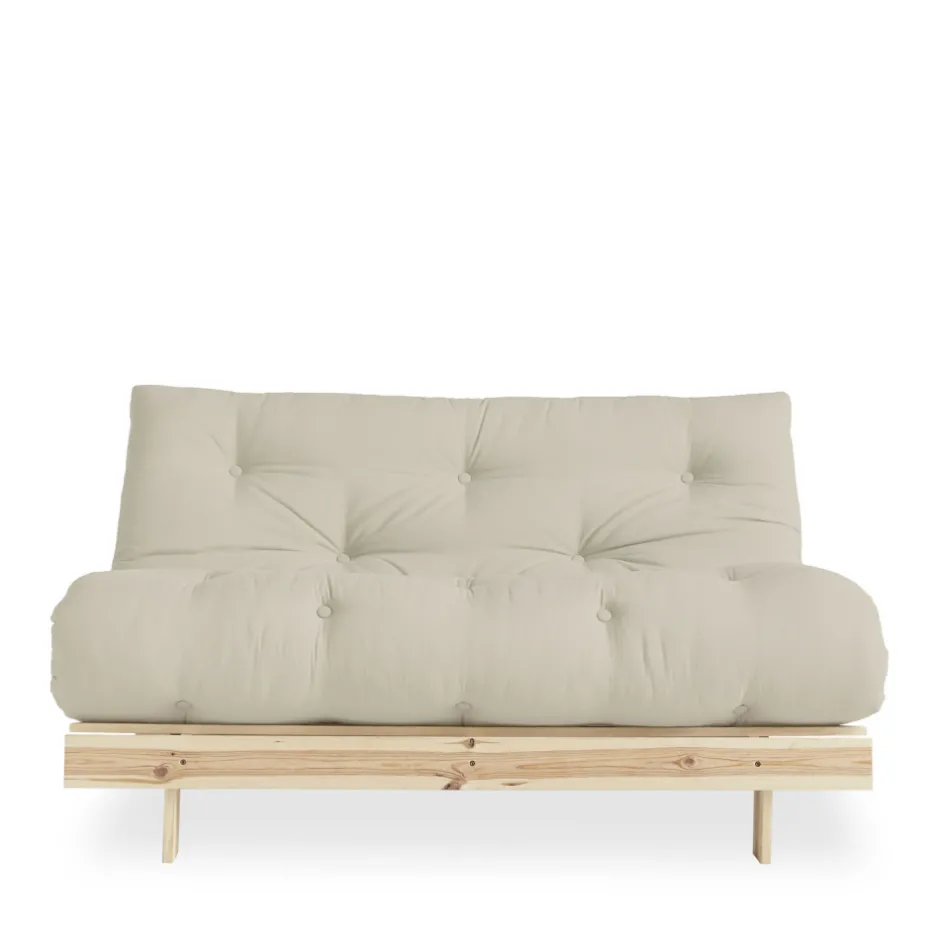 Karup Design ROOTS Canapé convertible 140x200cm en bois naturel et tissu