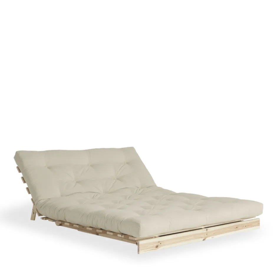 Karup Design ROOTS Canapé convertible 140x200cm en bois naturel et tissu