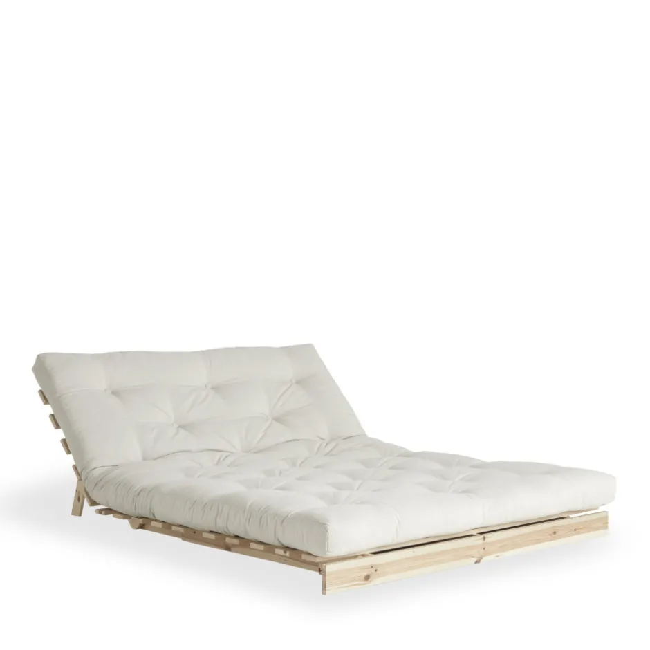 Karup Design ROOTS Canapé convertible 140x200cm en bois naturel et tissu