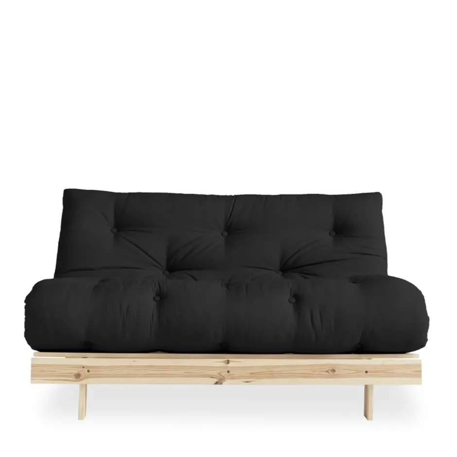 Karup Design ROOTS Canapé convertible 140x200cm en bois naturel et tissu