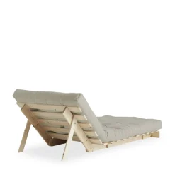 Hot Karup Design ROOTS Fauteuil convertible 90x200cm en bois naturel et tissu