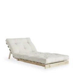 Hot Karup Design ROOTS Fauteuil convertible 90x200cm en bois naturel et tissu