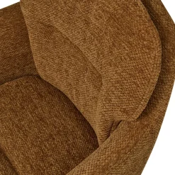 Discount Woood RUNA Lot de 2 fauteuils de table en tissu et métal