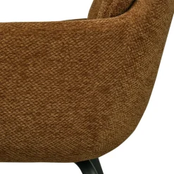 Discount Woood RUNA Lot de 2 fauteuils de table en tissu et métal