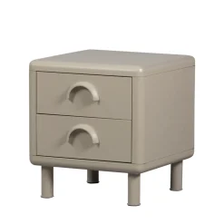 Clearance Woood RUNE Table de chevet 2 tiroirs en métal