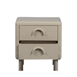 Clearance Woood RUNE Table de chevet 2 tiroirs en métal