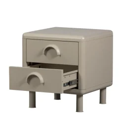 Clearance Woood RUNE Table de chevet 2 tiroirs en métal