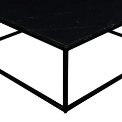 New Drawer SAKU Table basse carrée en marbre et métal 100x100cm