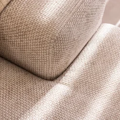 Clearance Drawer SAM Canapé d'angle droit 4 places avec têtières réglables en tissu chenille