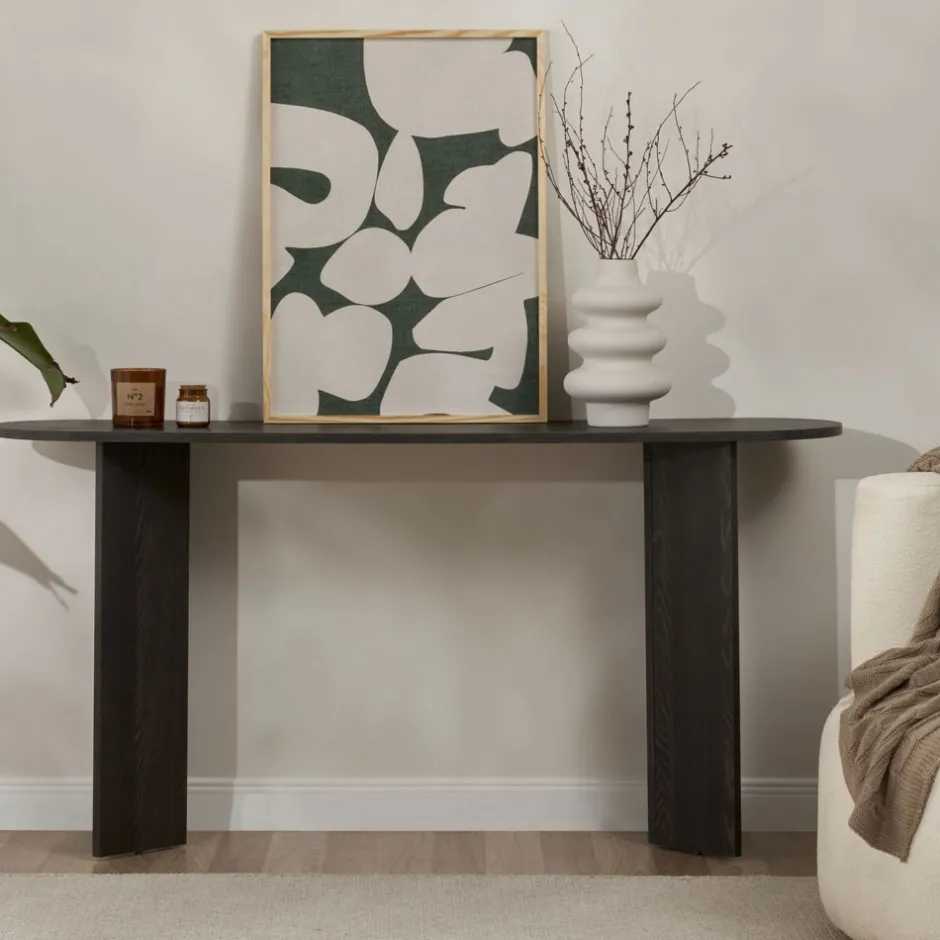 Sale Drawer SAM Console ovale en bois L150cm