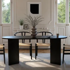 Clearance Drawer SAM Table à manger 8 personnes ovale en bois