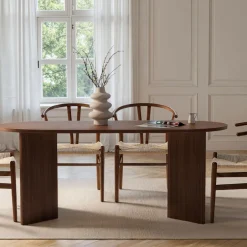 Clearance Drawer SAM Table à manger 8 personnes ovale en bois