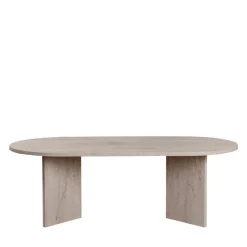 Clearance Drawer SAM Table basse ovale effet travertin 119x60cm