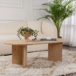 Best Drawer SAM Table basse ovale en bois 119x60cm