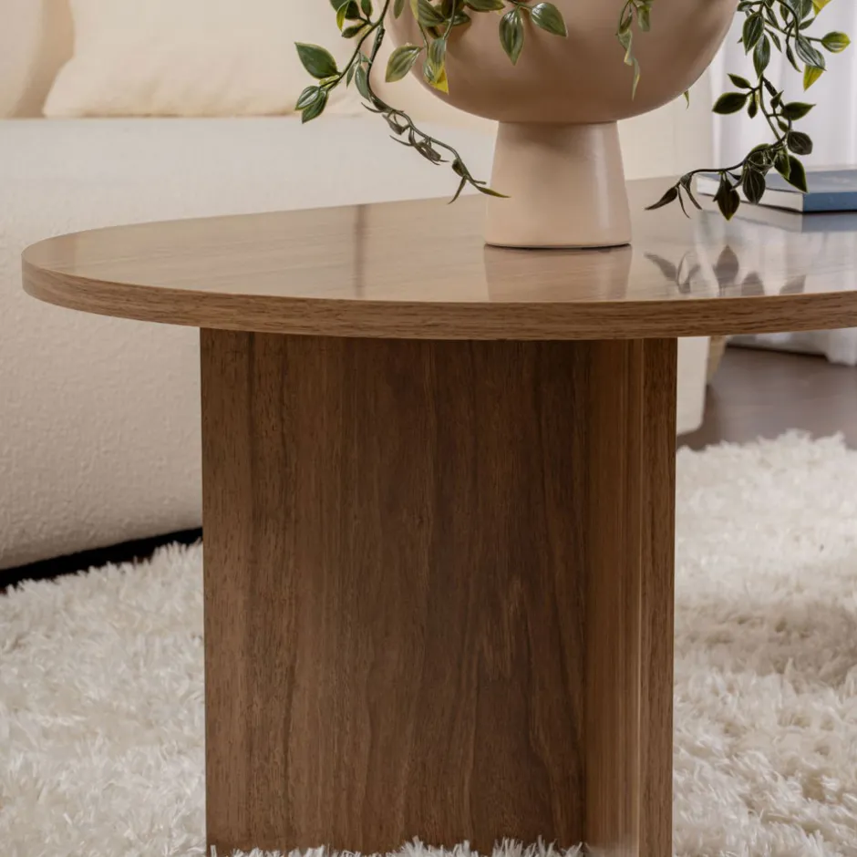 Best Drawer SAM Table basse ovale en bois 119x60cm