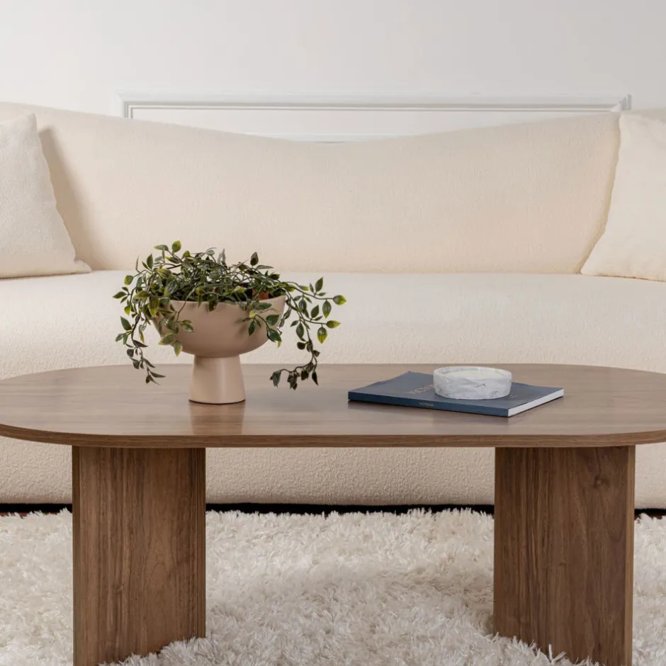Best Drawer SAM Table basse ovale en bois 119x60cm