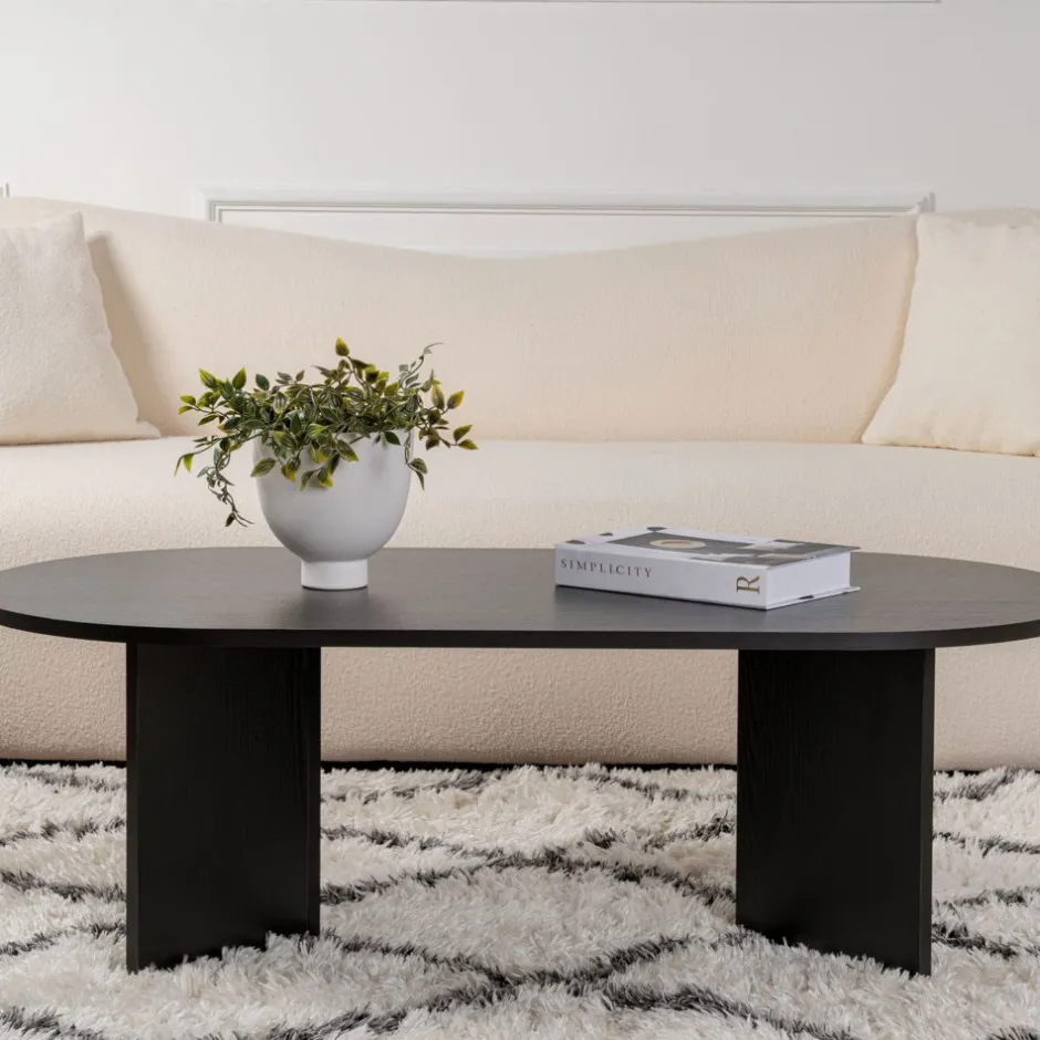 Best Drawer SAM Table basse ovale en bois 119x60cm