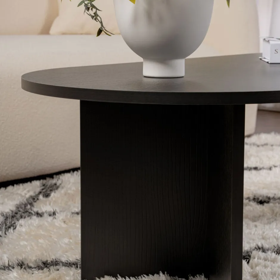 Best Drawer SAM Table basse ovale en bois 119x60cm