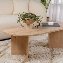 Best Drawer SAM Table basse ovale en bois 119x60cm