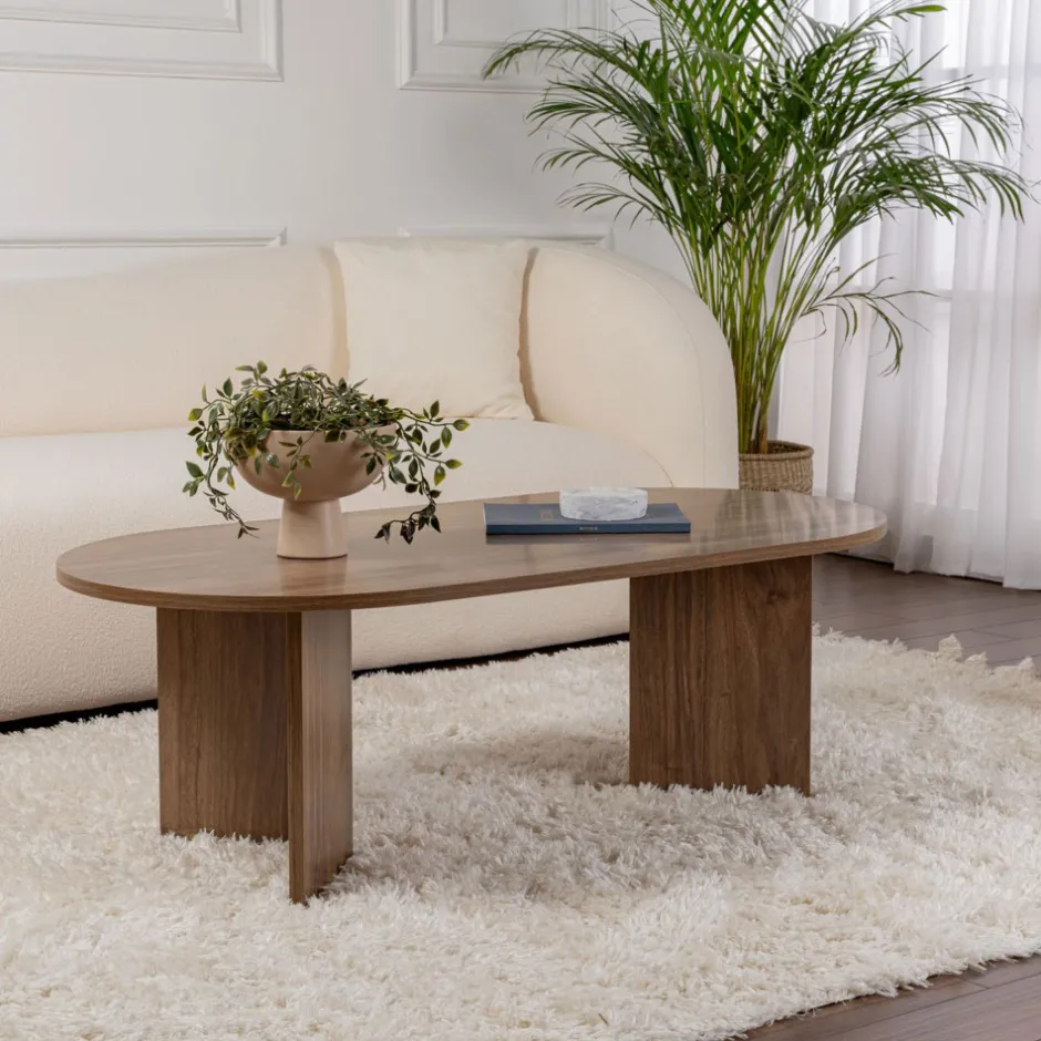 Best Drawer SAM Table basse ovale en bois 119x60cm
