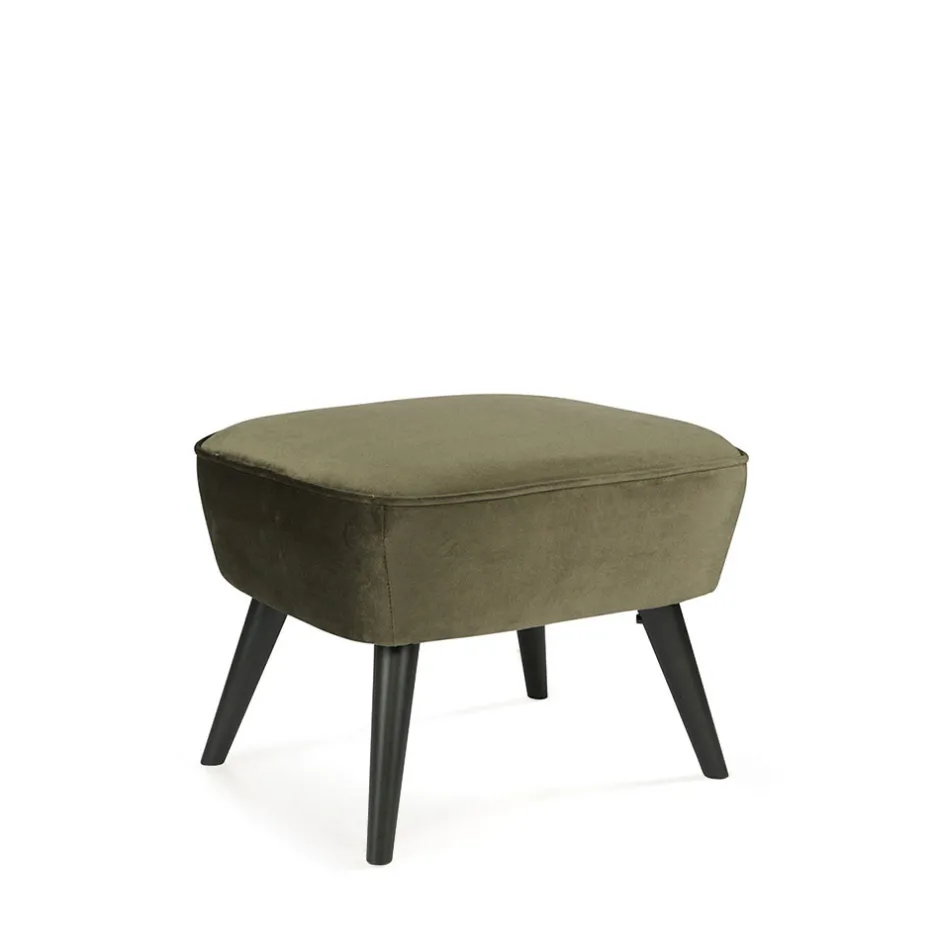 Clearance Woood SARA Repose-pieds en velours