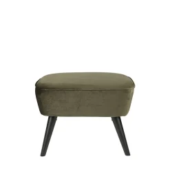 Clearance Woood SARA Repose-pieds en velours