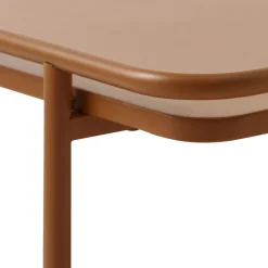 Outlet Drawer SARANDA Table basse carrée 2 plateaux en métal 75x75cm